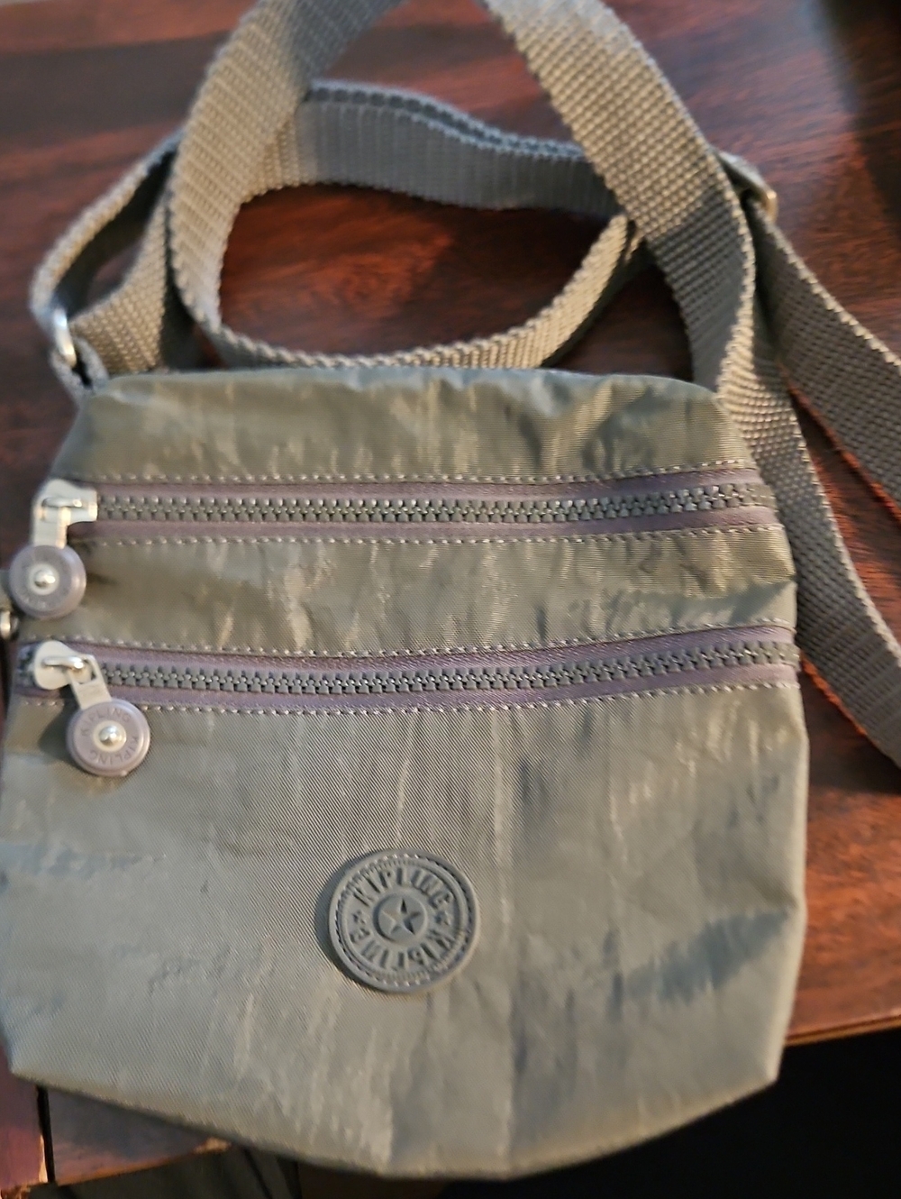 Kipling Olive Green Crossbody Messenger Bag